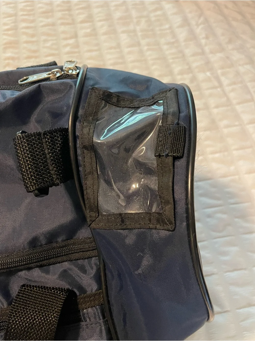 adidas Navy Duffel Bag with White Logo